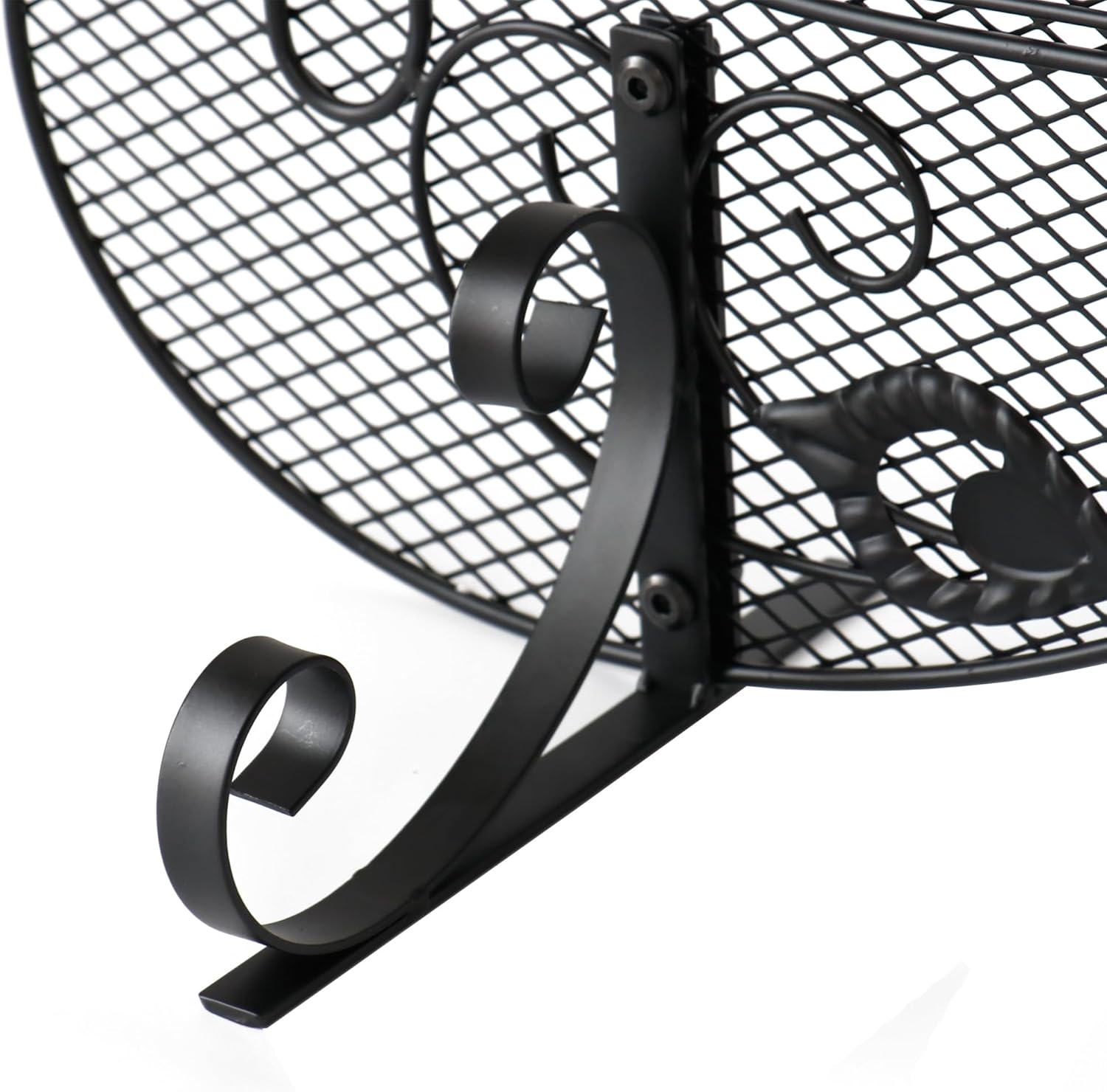 Black Small Fireplace Screen, 34" W x 26" H Peacock Fire Place Screen Stand Alone, Modern Single Panel Fireplace Cover Baby Proof, Wrought Iron, Metal Spark Guard, for Living Room, Home