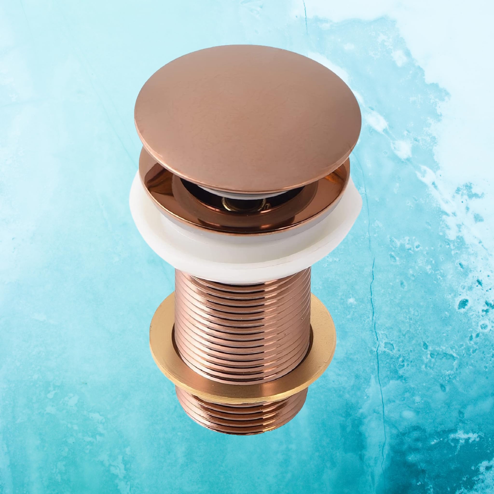 CUROVIT Brass Full Threaded Pop-Up Waste Coupling 4" in Rose Gold Finish | Drain Outlet System for Wash Basin (32 MM) (B0DCKFGXW2) Amazon Price History, Amazon Price Tracker