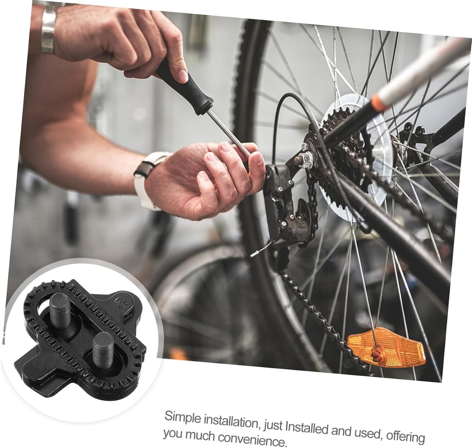 Universal Road Bike Cleats for Pedals Steel Spindle Mountain Bike Cleat Accessories Compatible Cycling Shoes for Cycling Enthusiasts Easy to Install