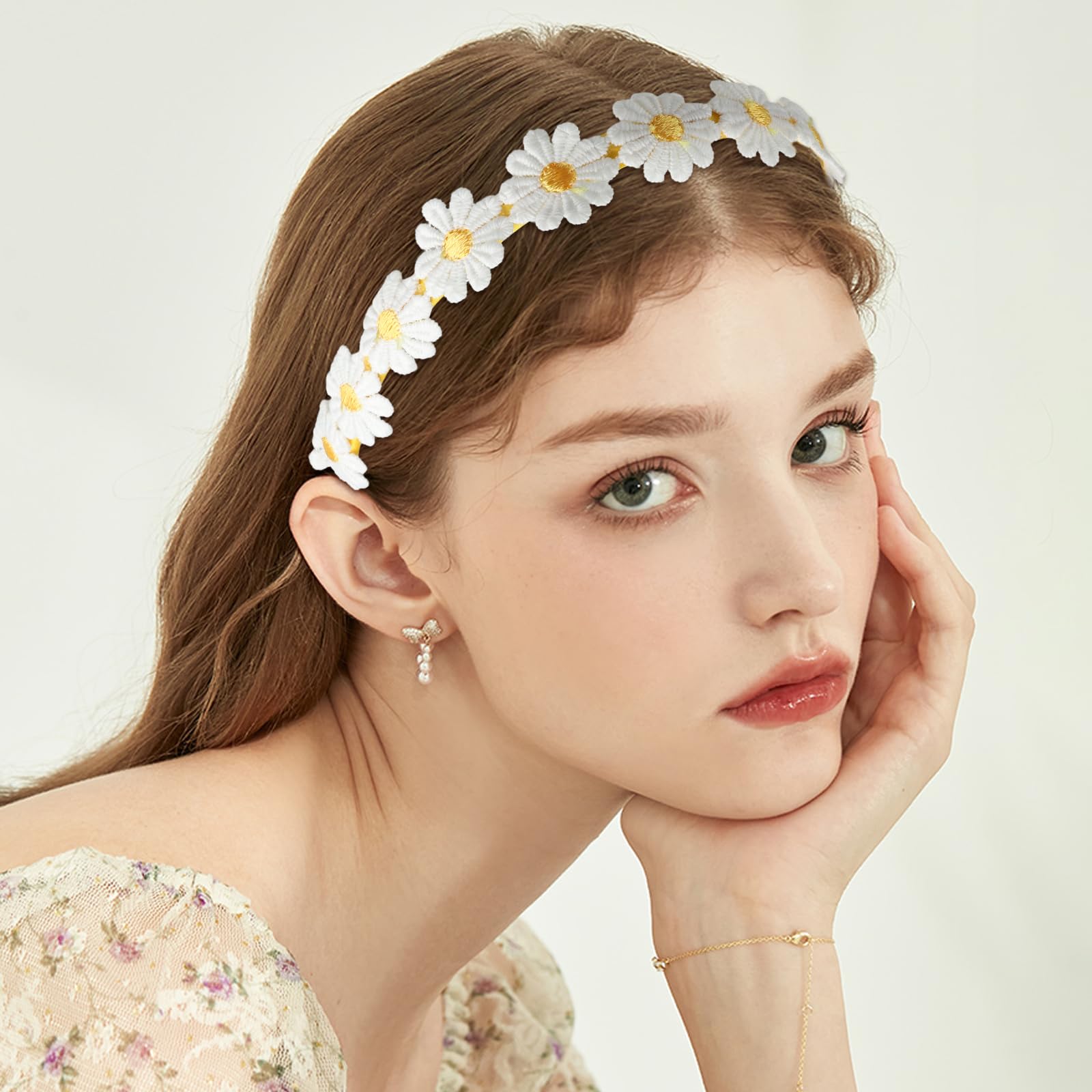 2 accesorios para el cabello de margaritas amarillas, diadema de margaritas, cómodo de llevar, bonito diseño de margaritas, ampliamente utilizado en fiestas de cumpleaños, reuniones familiares, bailes