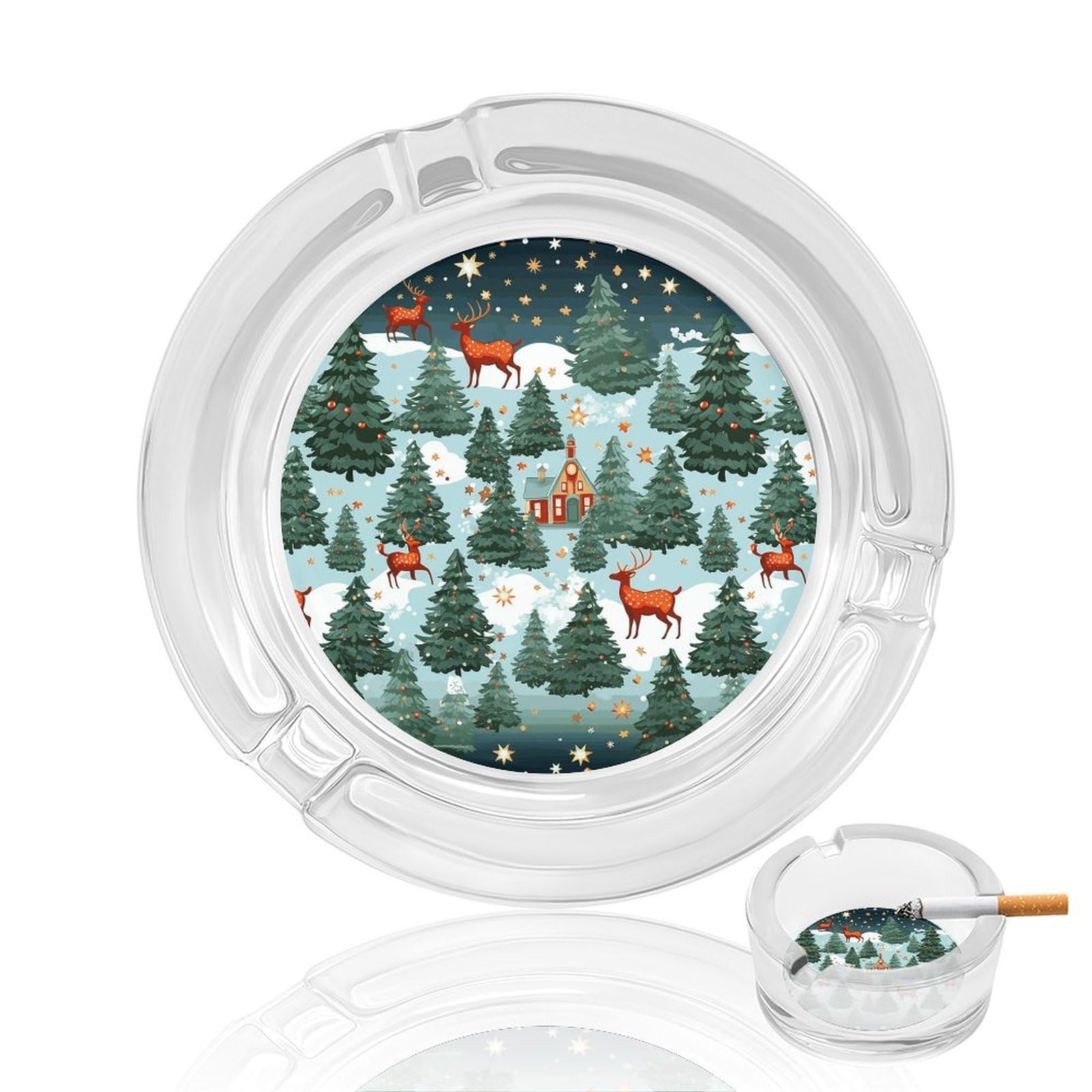 Cendrier de Noël en verre pour la maison, le cadeau parfait
