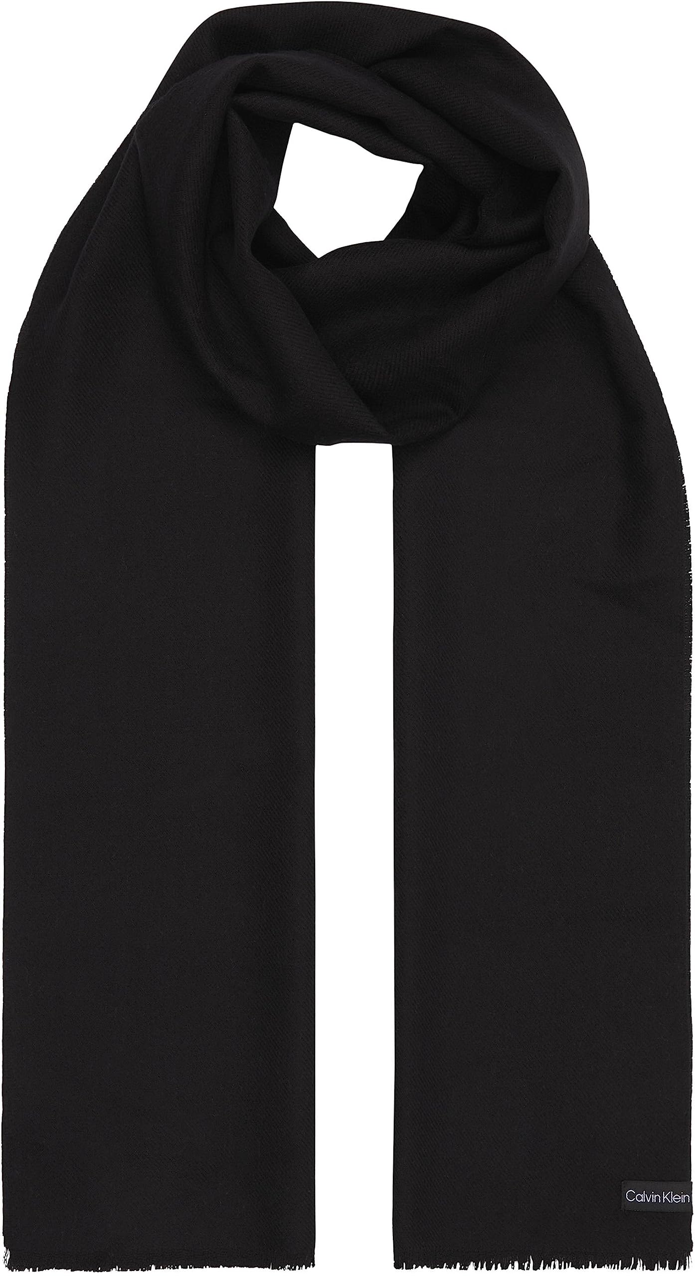 Calvin Klein FORMAL LOGO LIGHT SCARF, Uomo, Ck Black, OS