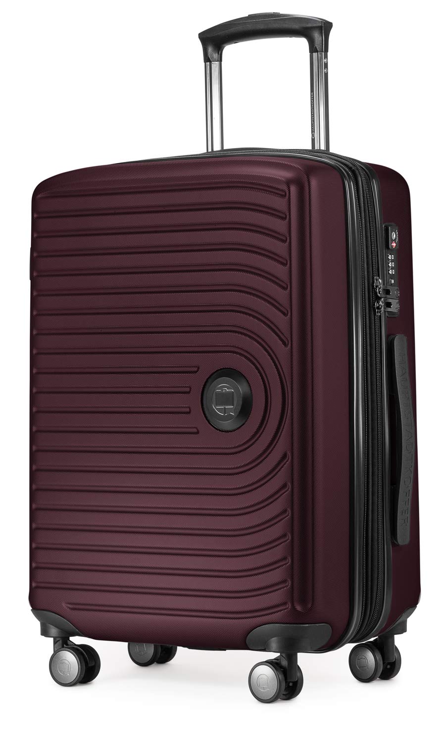 Hauptstadtkoffer Mitte - Bagaglio a Mano 55x40x23, TSA, 4 Ruote, Valigia da Viaggio, Valigia Rigida, Valigia con Rotelle, Valigia Bagaglio a Mano, Bordeaux