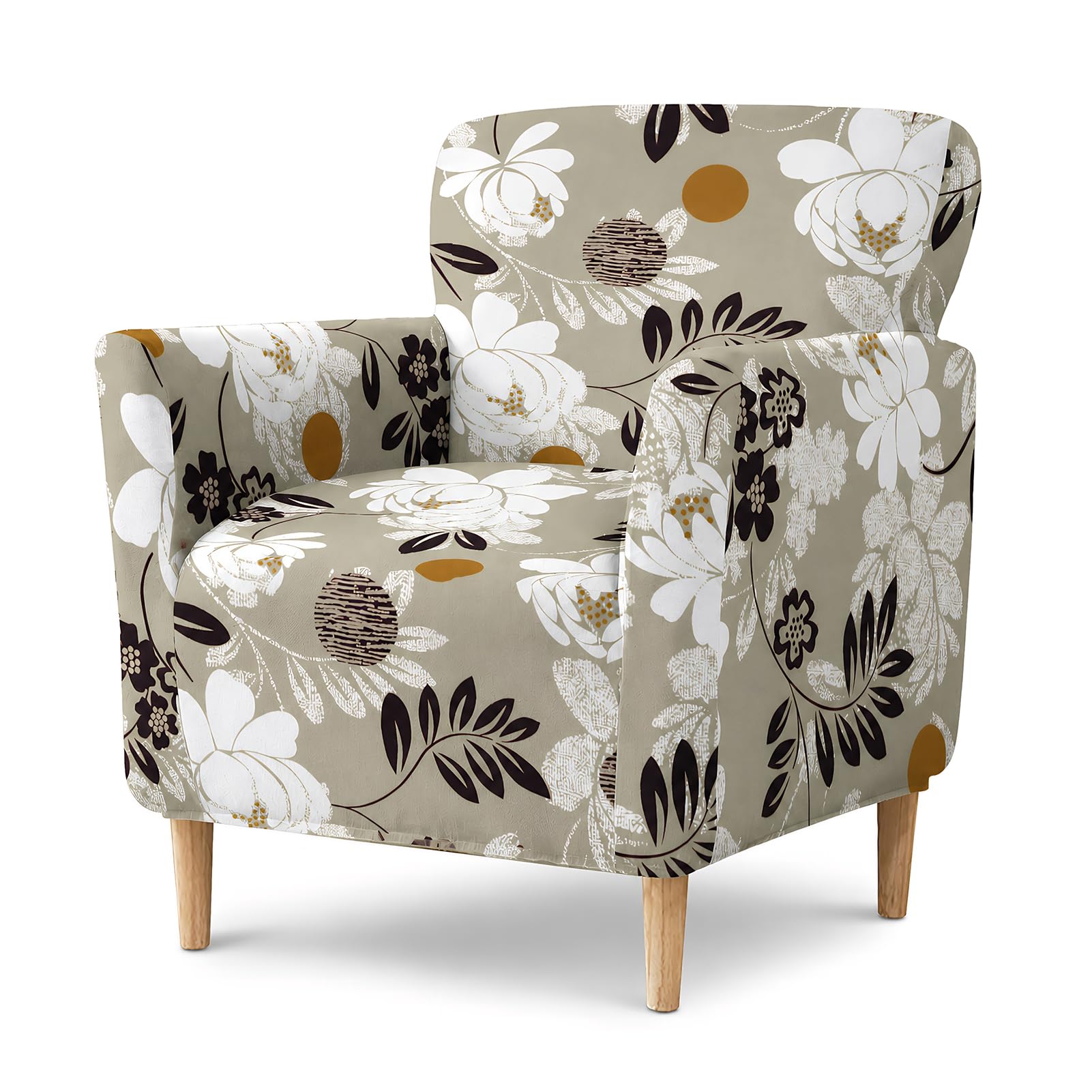 Floral Sofa Covers with Prints 1 Seater Washable Stretch Armchair Cover