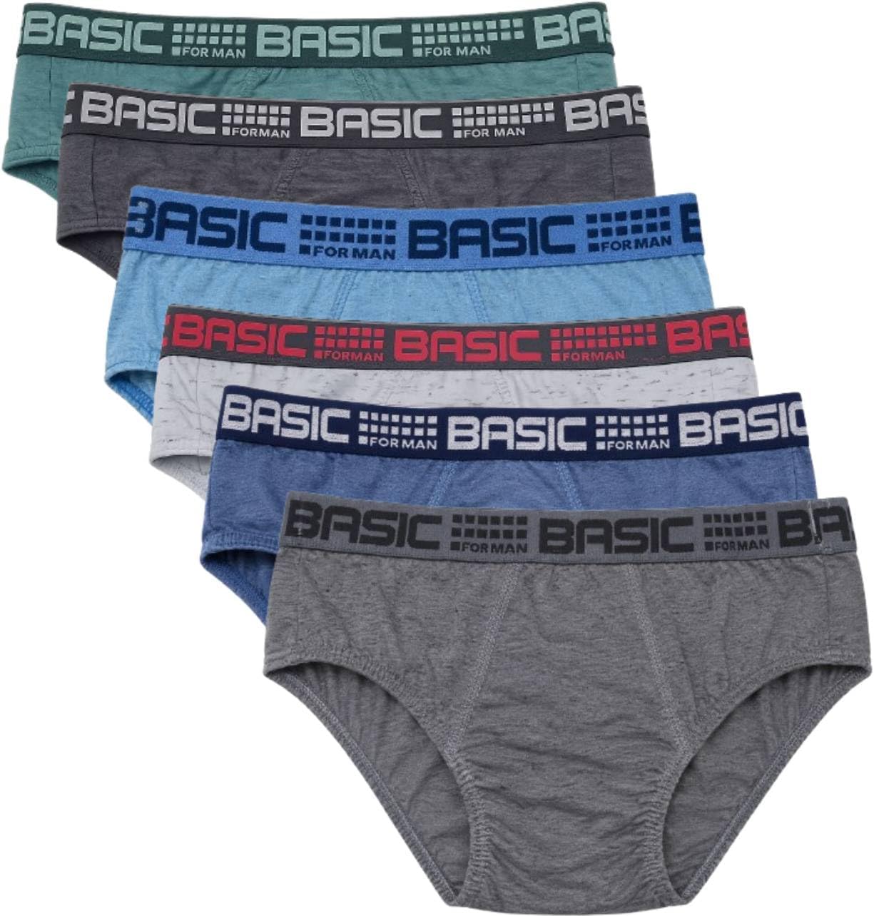 Kit 6 Cuecas Slip Adulto Algodão Premium Básica Masculina
