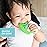 Bumkins Baby Teething Freezer Toy Keys Rings, Soft Flexible Silicone Pacifier, Safe to Chew, Cool Teether Gum Relief, Essentials for Babies 3 Months, Freezable, Sensory Textured, Dinosaur Green