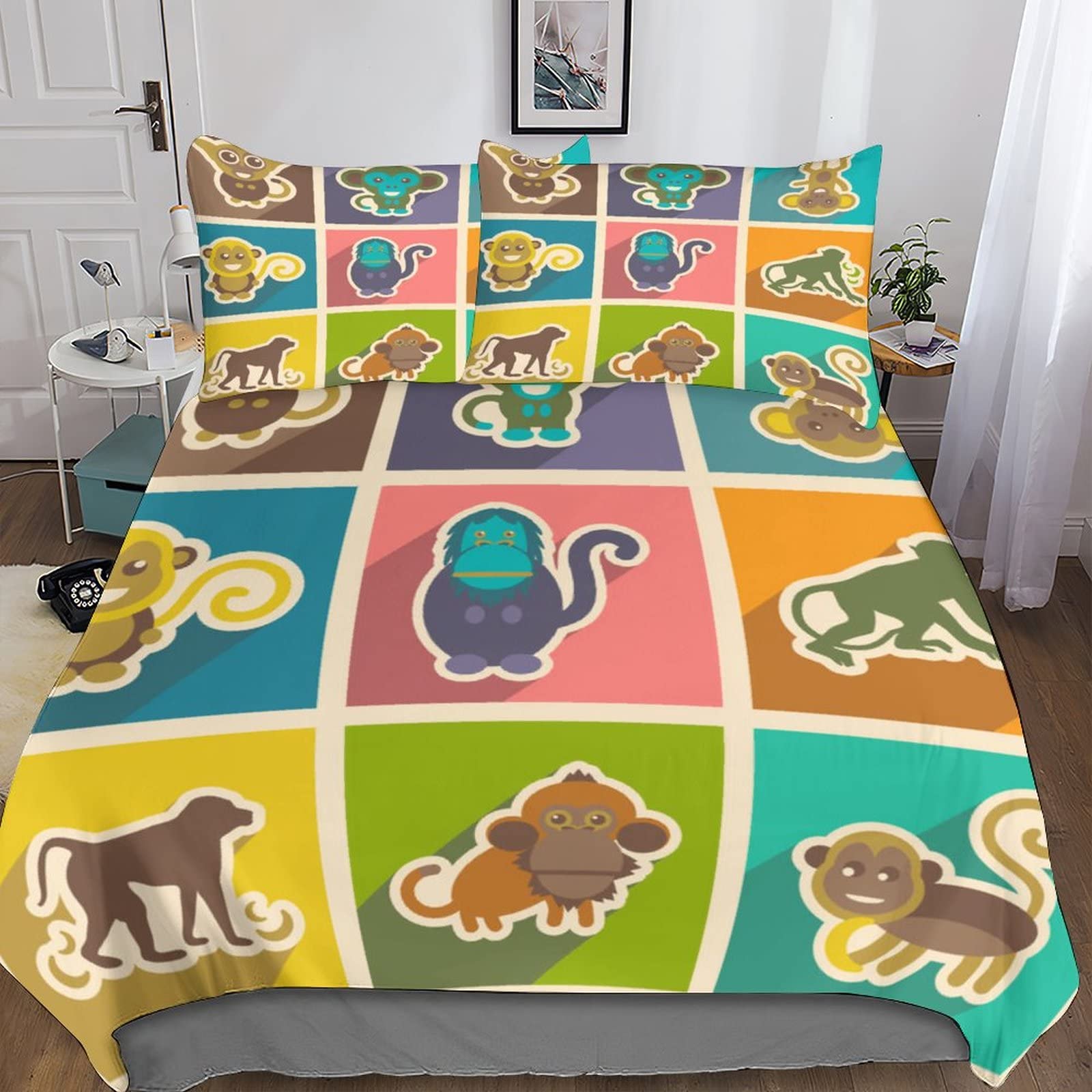 Parure de lit animation 3D pour chambre d'enfant et ado King Size