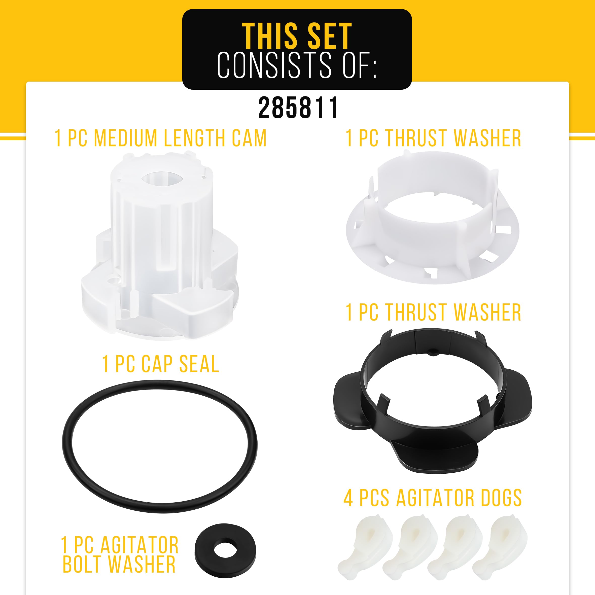 パーツ Campagnolo Amazon.com: PartsBroz 285811 Medium Cam Agitator Repair Kit for