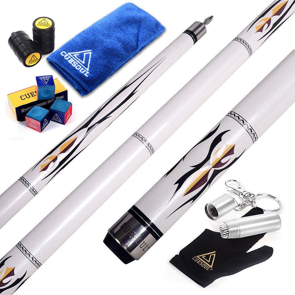 CUESOUL 58" 19oz SOOCOO and DS Series Maple Pool Cue, Tip 11.5mm/12.5mm/12.7mm
