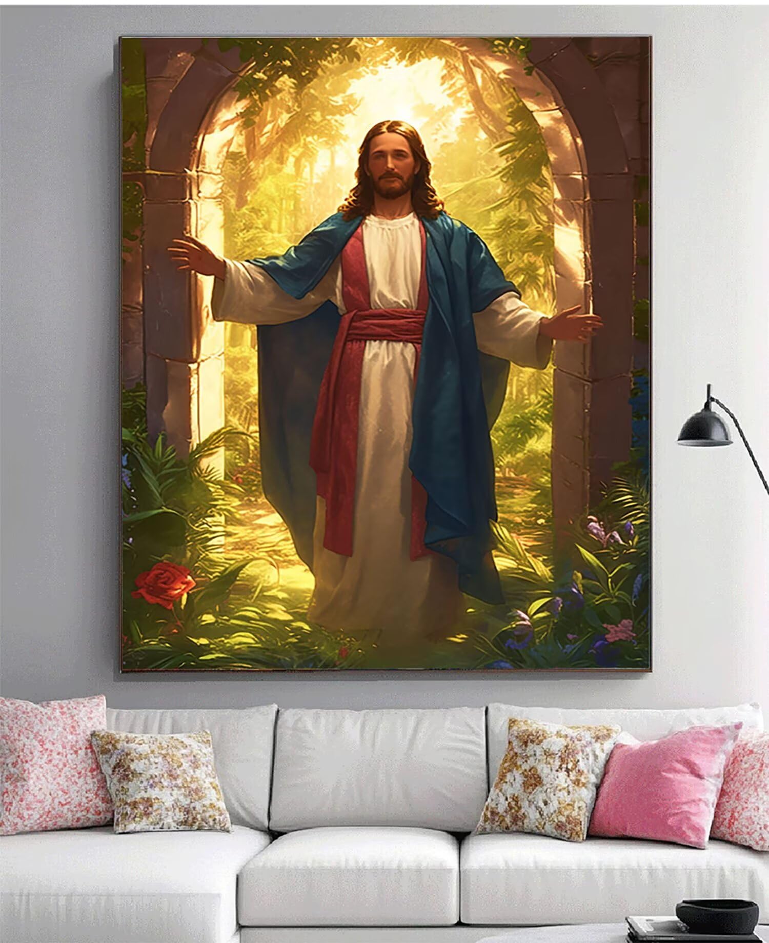 Jezus malarstwo diamentowe, 5D duże diamentowe malowanie boga pełny zestaw do malowania diamentowego diamentowego obrazy mozaika haft krzyżykowy rzemiosło hobby kreatywne dorośli dekoracje do domu 60