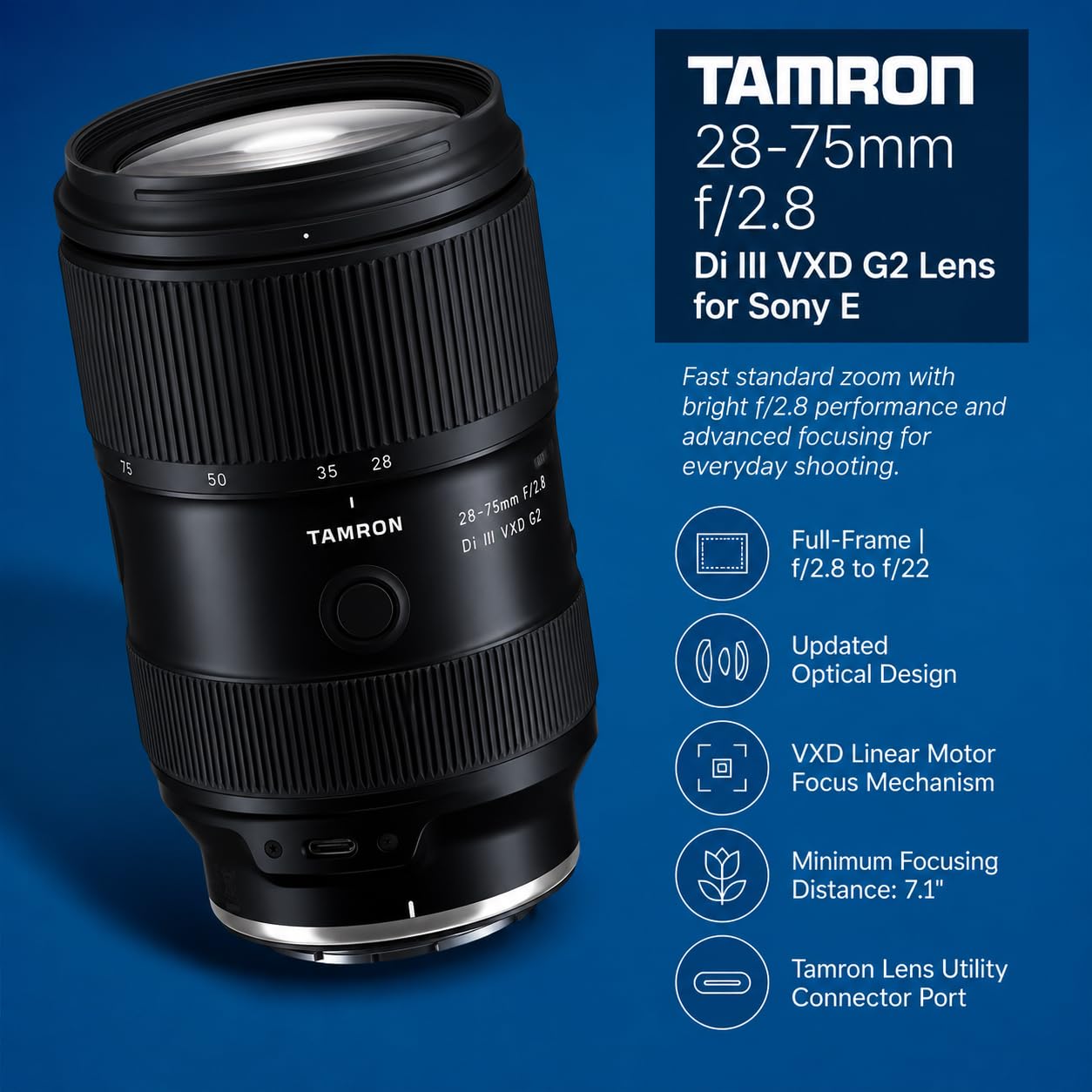 Amazon.com : Tamron 28-75mm f/2.8 Di III VXD G2 Lens for Sony E