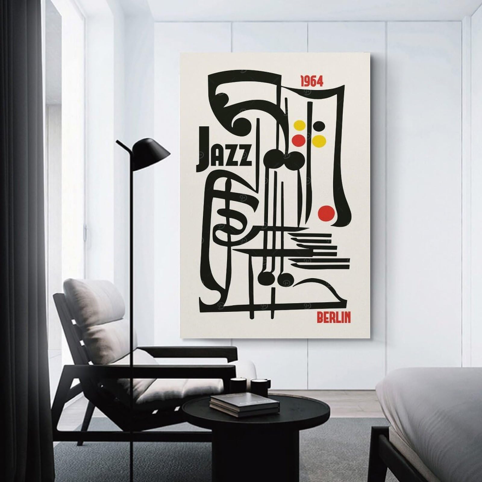 Junmoney Jazz Music Berlin Festival Canvas Wall Decor 16x24inch(40x60cm), for Entrance Walls, Hall Decor Or Foyers, Wall Decor to Refresh Empty Corners