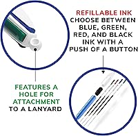 Vista 4 de BIC - Bolígrafo retráctil original de 4 colores con punta media de 1.0 mm, 3 unidades con tinta surtida