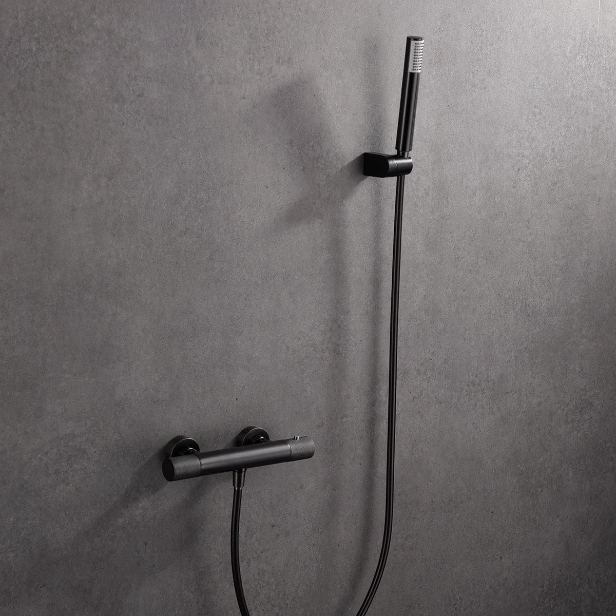 IMEX BTD038-5BGM LINE Grifo de Ducha Termostático Black Gun Metal Metal
