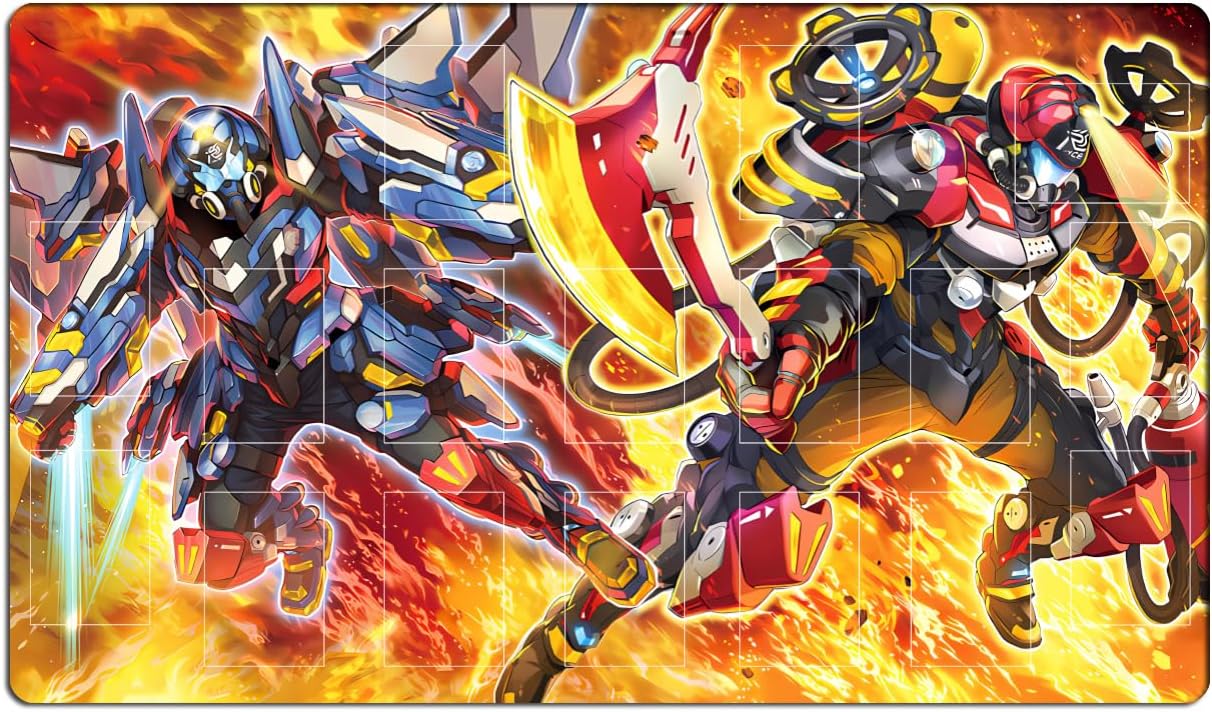 New ZCYWXW Playmat Rescue-ACE Impulse & Air Lifter TCG CCG Trading Card Game Mat with Zones & One Bag(ZC060-C)