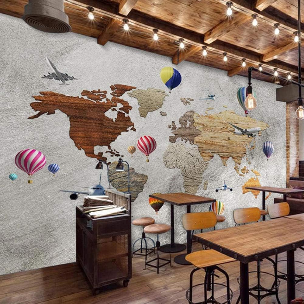 Papier peint mural carte du monde 3D autocollant pour habiller une chambre d'enfant