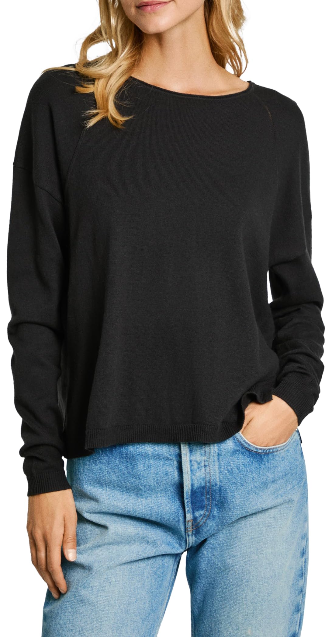 Pepe Jeans Women's Isela Crew Neck Knitwear, Black (Black), XL