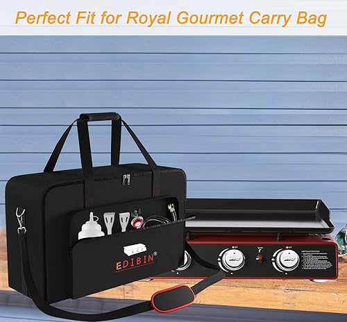 Miniatura 6 de Bolsa de transporte portátil para parrilla compatible con Royal Gourmet PD1301R, apta para Royal Gourmet PD1301S portátil de 24 pulgadas, 3