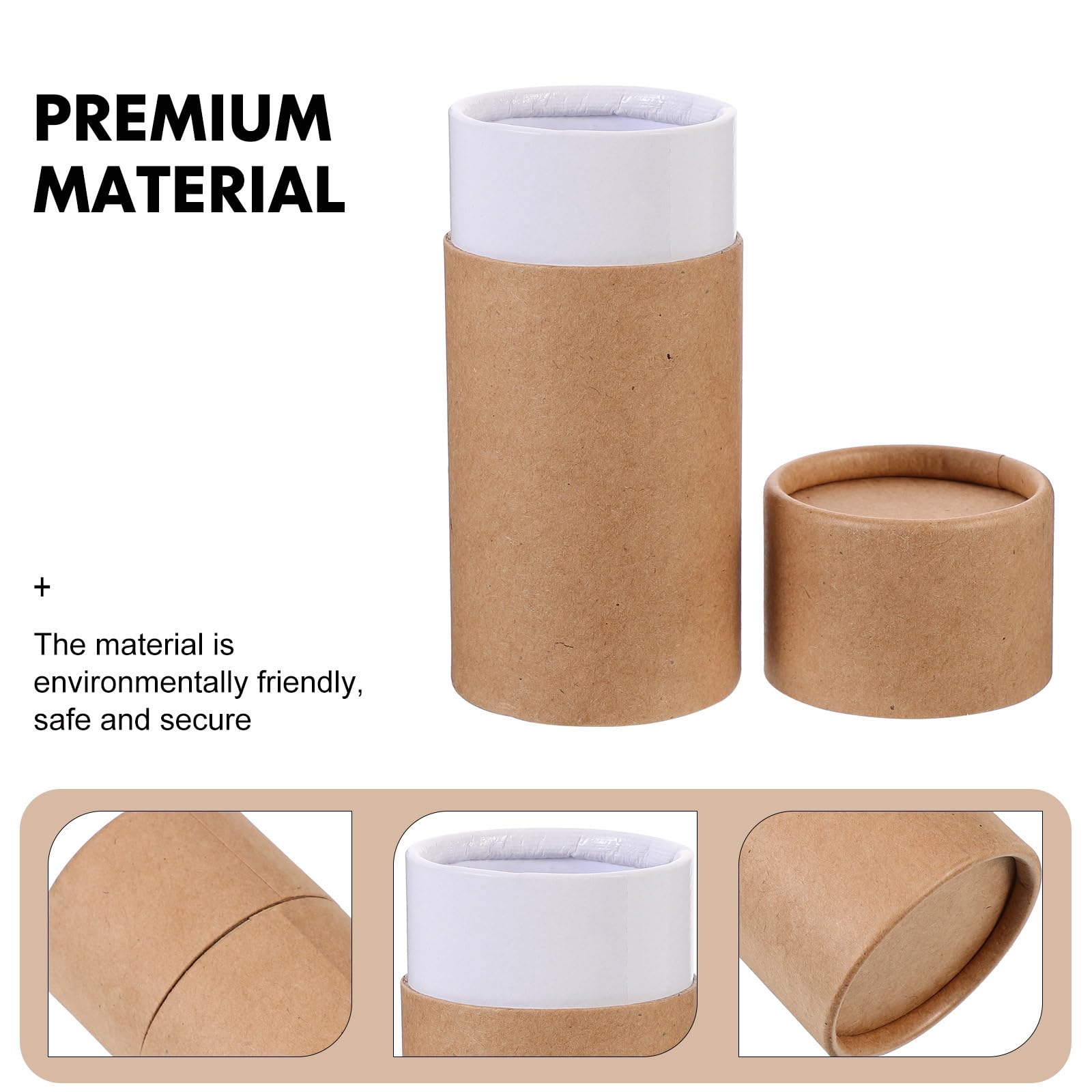 HEMOTON 30 Stück 100 ml Kraftpapier-Tuben mit Deckel, Karton-Boxen, ätherische Öle, Geschenkverpackung, Tee-Aufbewahrungsboxen, Kraftpapier-Behälter für Bastelarbeiten, Bleistifte, Kaffee, Kosmetik