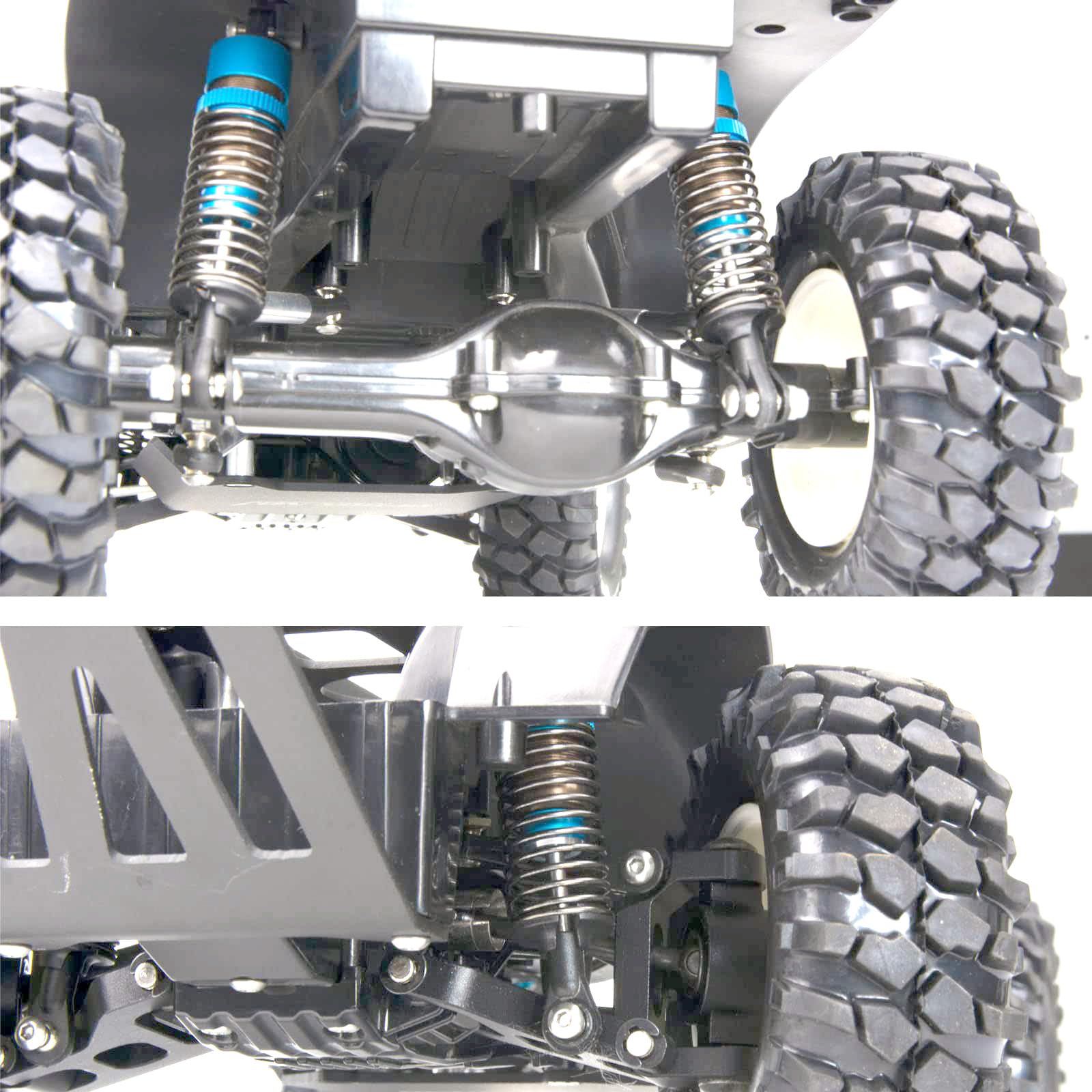 Supports Amortisseurs En Aluminium Pour Tamiya CC02 Bleu