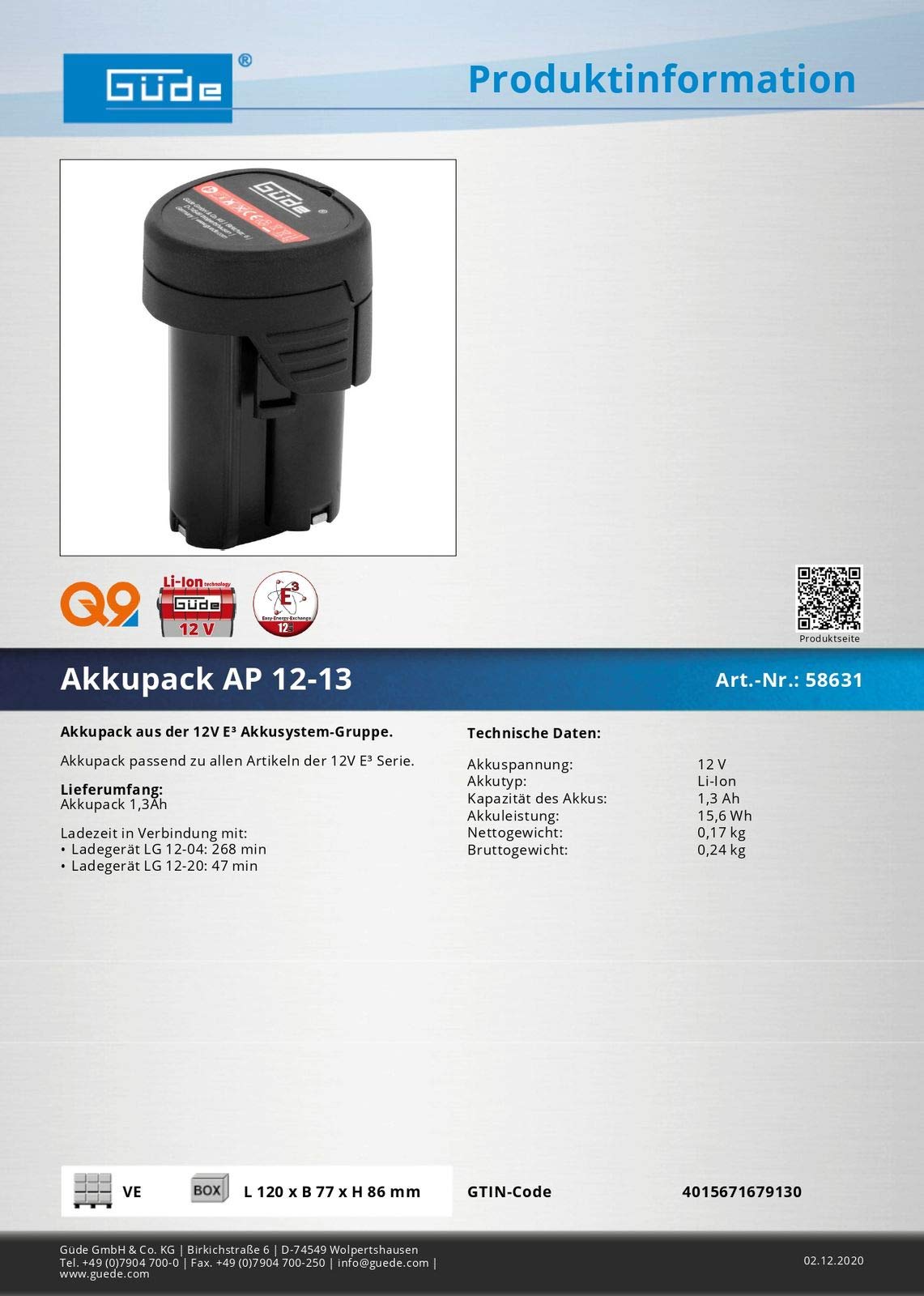 Image of Güde BSS 12 1/4-0 saw