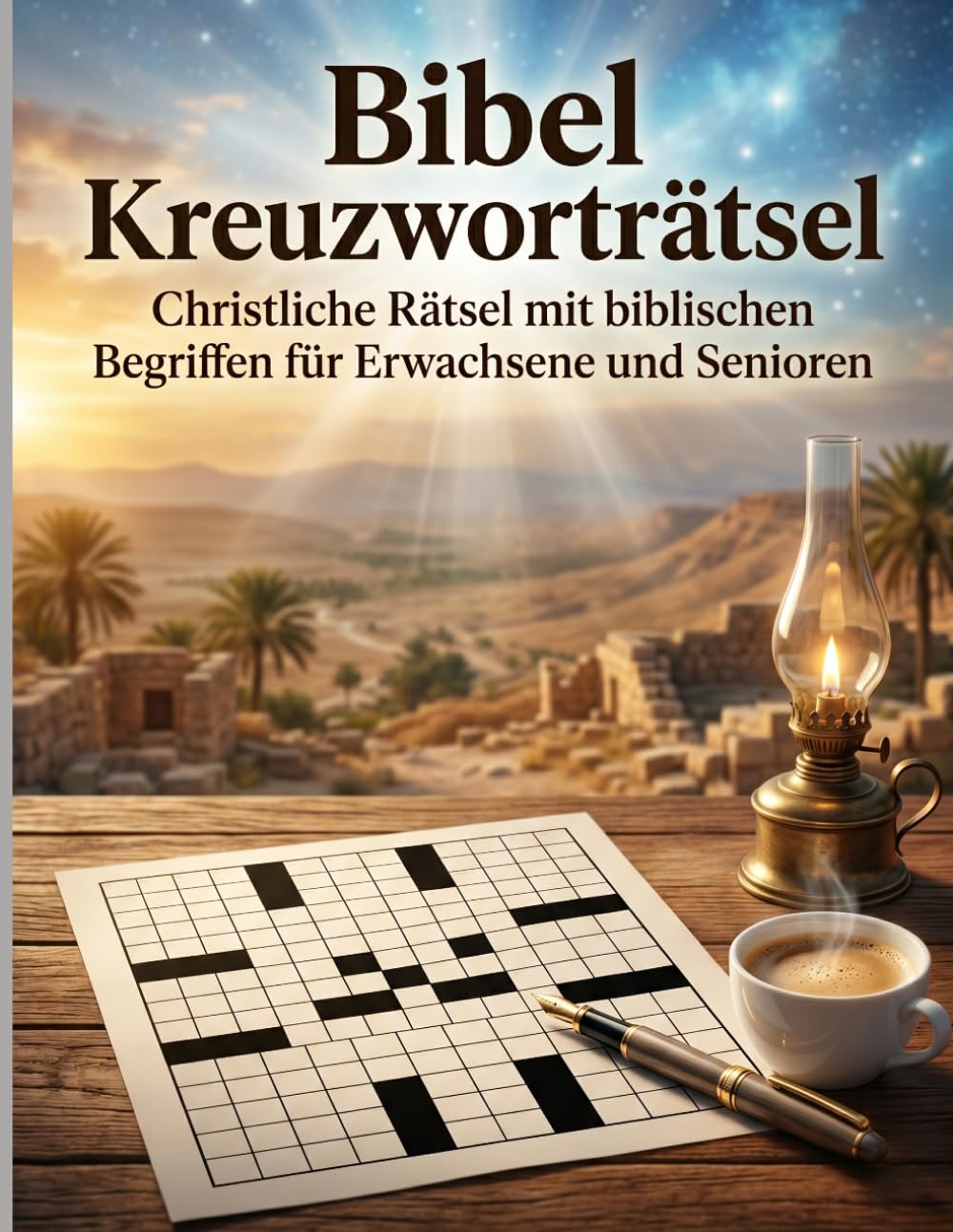 Bibel Kreuzworträtsel Großdruck: Christliche Rätsel mit biblischen Begriffen für Erwachsene und Senioren