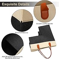 Vista 7 de Shappy Cestas de escalera con asas y panel de soporte, cesta de fieltro de 16 pulgadas para escaleras para alfombras y madera plegable