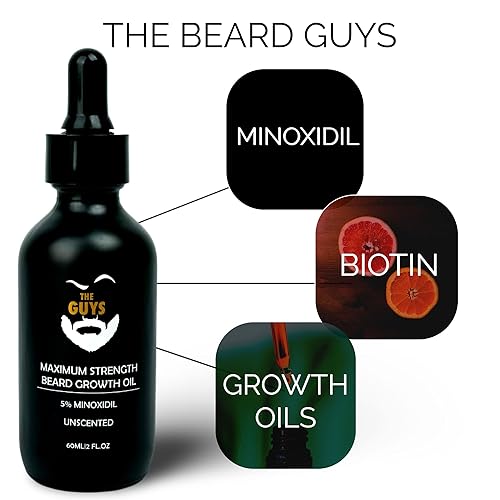 Miniatura 5 de Aceite de crecimiento de barba de minoxidil al 5%, 2 onzas