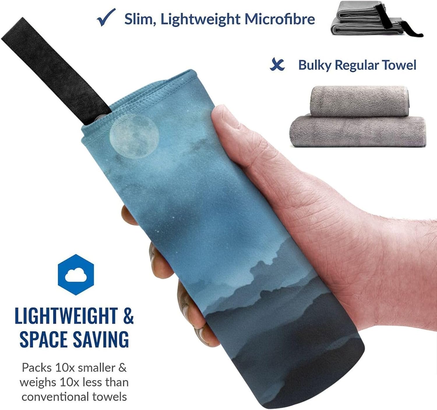 KHiry Microfiber Towel Beach Towels Night Sky Quick Dry Towel Soft Lightweight Travel Towels Absorbent Large Easy Pack Travel Things Beach Blanket for Gym Sports Swimming