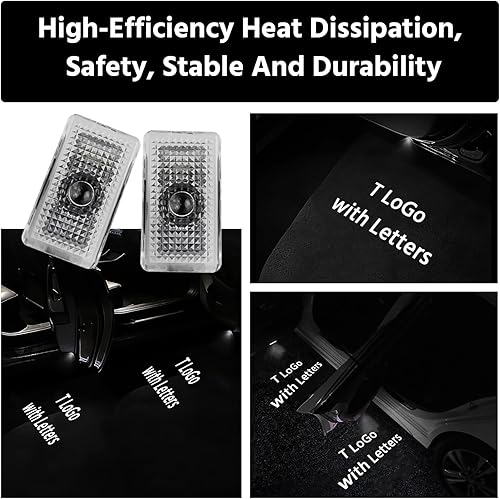 Miniatura 18 de Proyector LED con logotipo para puerta de automóvil, luces de charco, luz de bienvenida ultra brillante, luz de sombra fantasma láser 3D, paquete