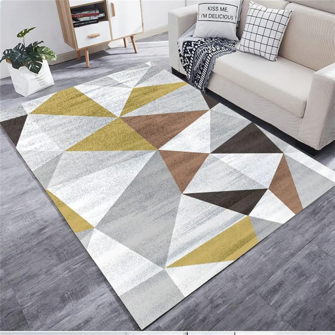 Tapis à poils ras idéal pour salon et chambre d'enfant moderne