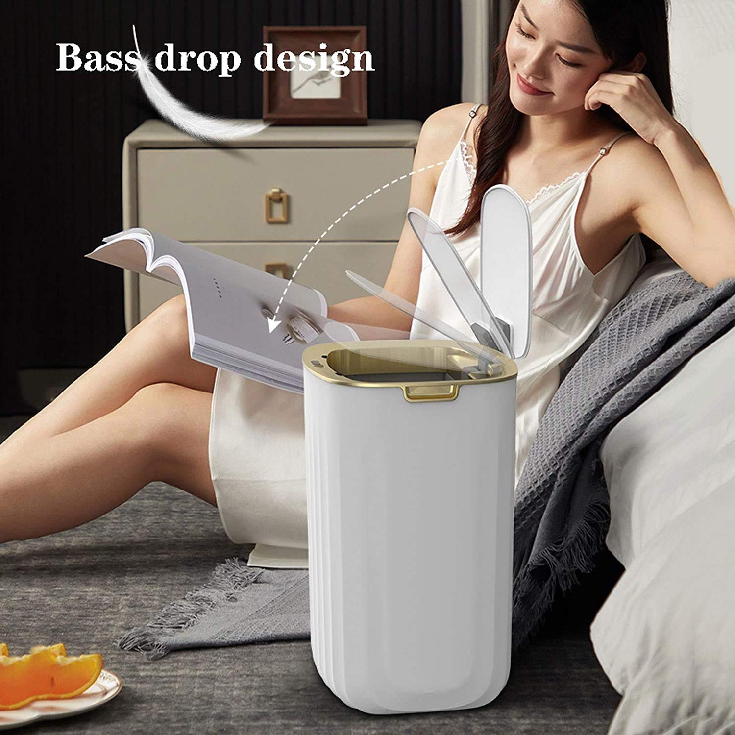 Papelera Inteligente automática sin Contacto de 12 L con Sensor, Papelera, Papelera de Basura, Papelera de Cocina, papeleras