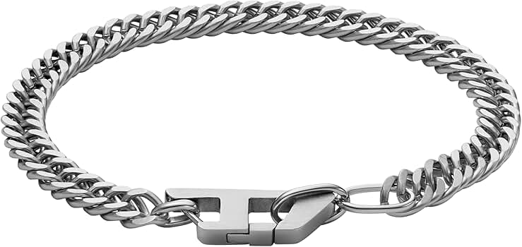Amazon | Diesel メンズ シルバー ステンレススチール チェーン