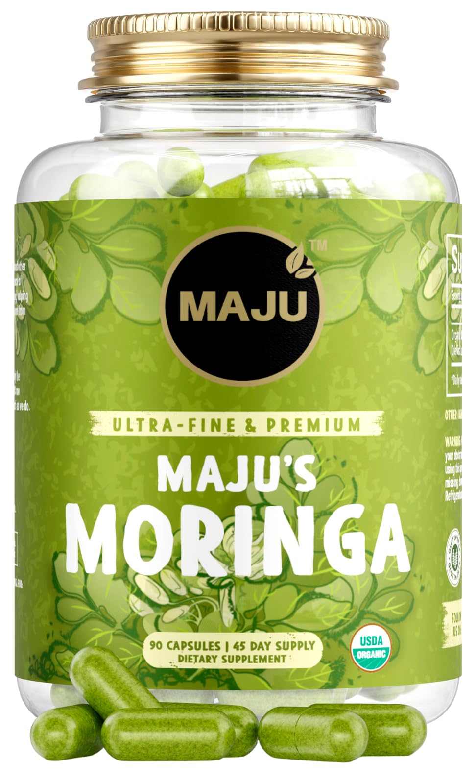 MAJU's Organic Moringa Powder (1 Pound), Oleifera Leaf, Extra-Fine Quality, Dried Drumstick Tree Leaves, For Tea, Smoothies, Food-Grade — Amazon image 9