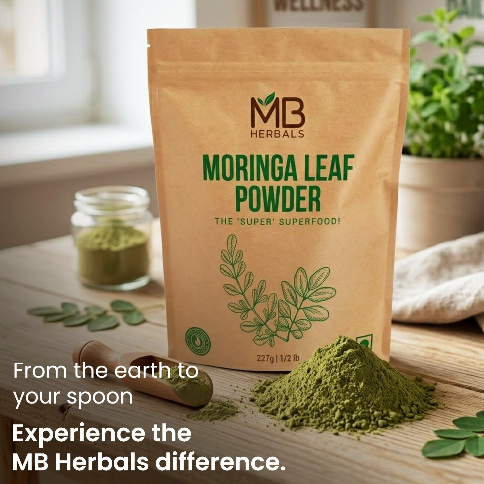 MB Herbals Moringa Leaf Powder 1 lb / 16 oz (454 Gram) | Lab Tested | 100% Pure Moringa Powder | Easily Mixes in Drinks & Smoothies | No Preservatives — Amazon image 9
