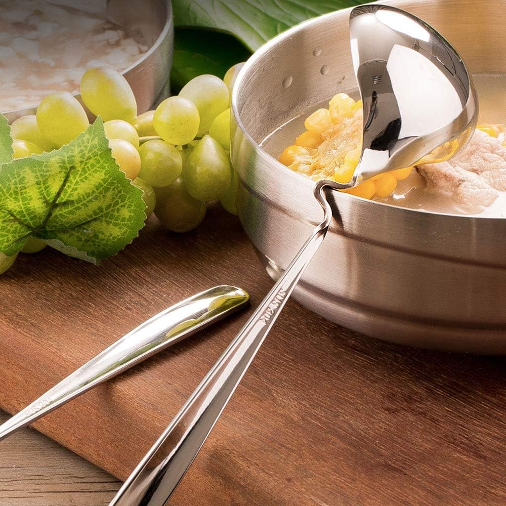 Soup Ladle - Stainless Steel Deep Soup Spoon Personal Table Serving Spoon Gravy Ladle/1 Pack/a