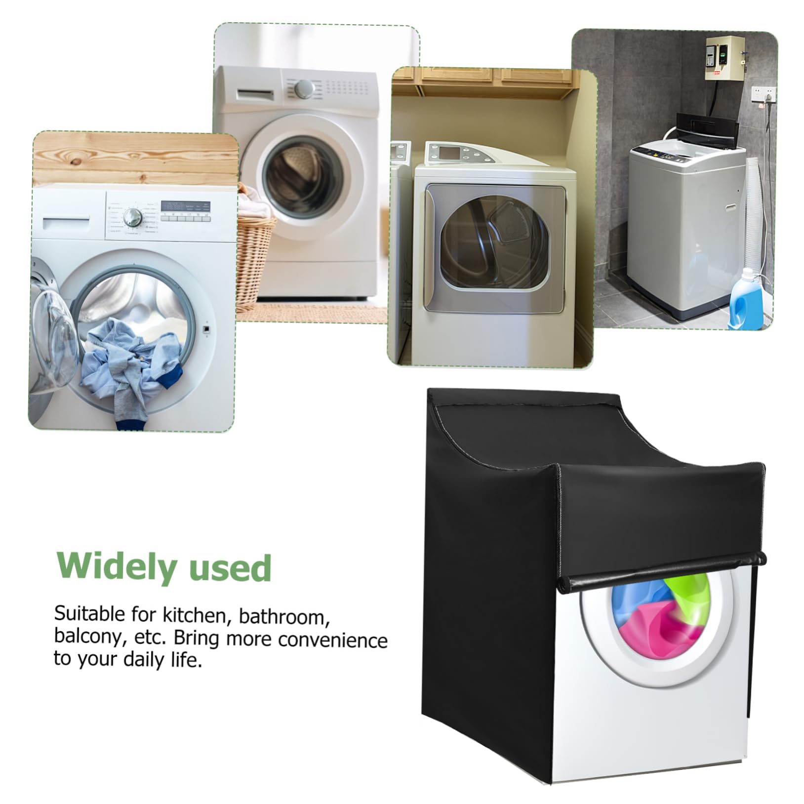 Operitacx Housse pour Lave-linge et Sèche-linge Housse de Protection Imperméable et Antidérapante Ajustement pour Machine à Laver