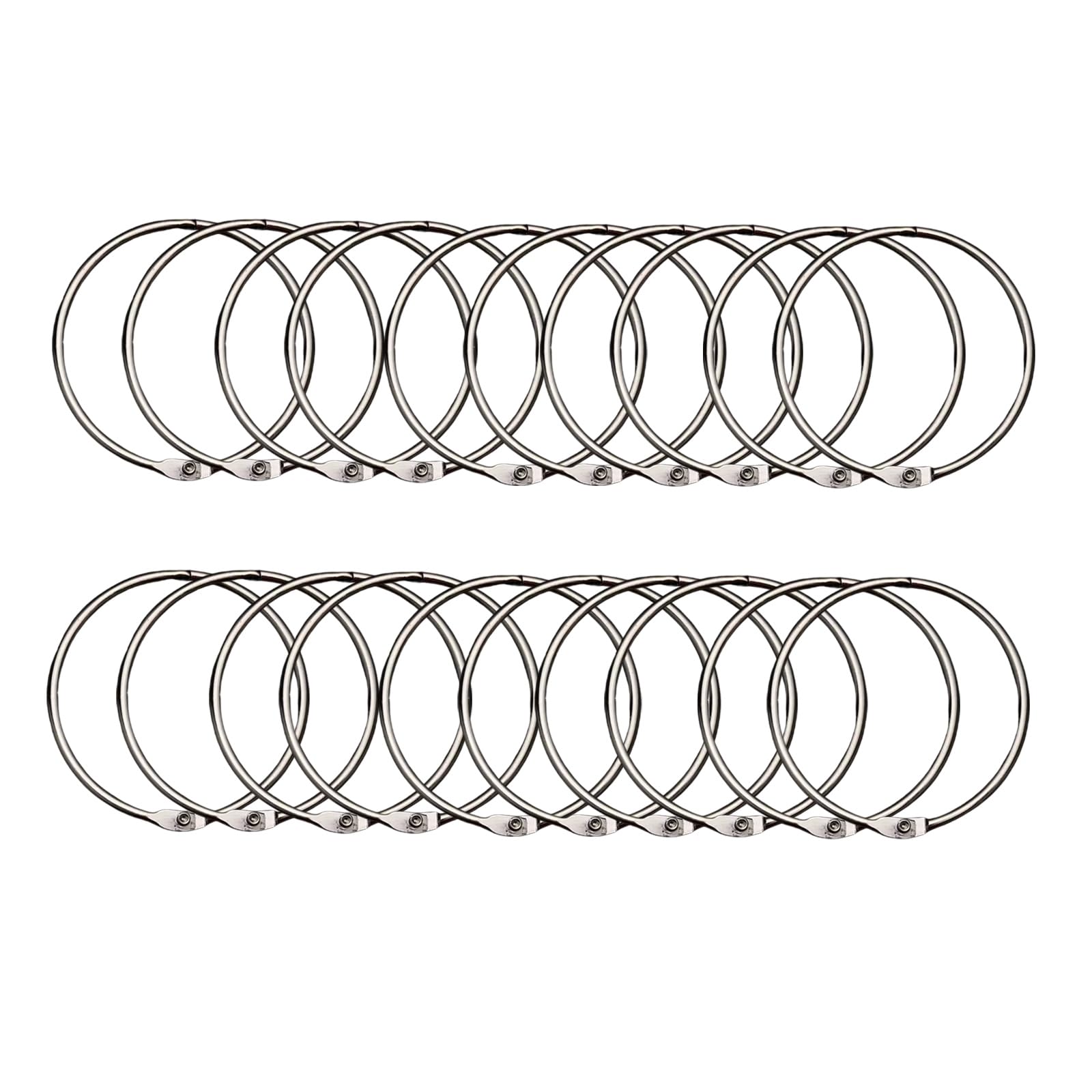 Anelli raccoglitori 20 pezzi metallici, Carte for libri a fogli sciolti Cartoline promemoria fai da te a for scuola, casa o ufficio, Raccoglitore ad anelli(51mm)
