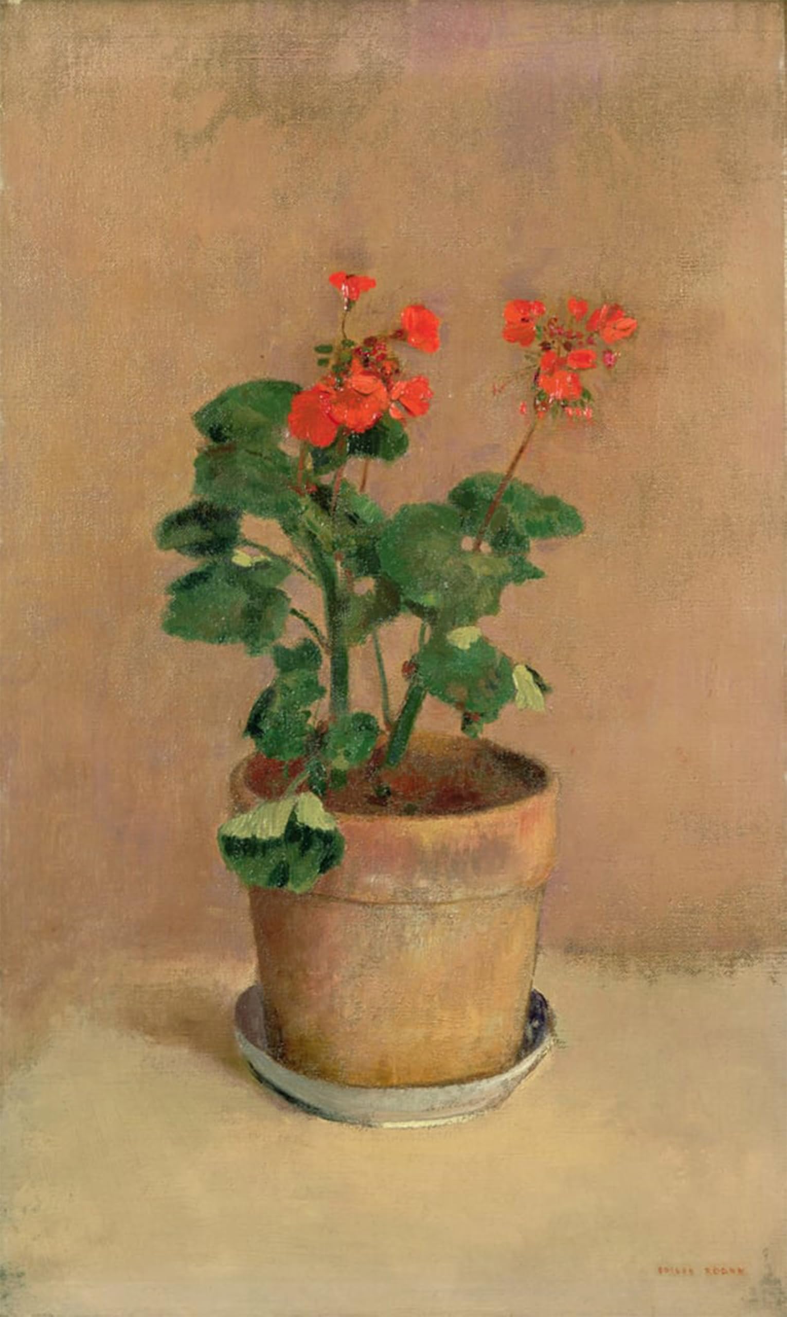 POSTERIIk Famous Animal Posters Vintage Picture Geraniums in a Pot by Odilon Redon Modern Wall Decor for Home Decor 60x90cm