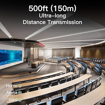 Wireless HDMI Extender, Wireless HDMI Transmitter and Receiver 4K@30Hz, 492FT Range, 4K Full HD | Plug & Play for Camera/Laptop/TV/Projector(Focus)