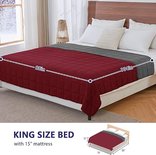 Vista 487 de yescool - Manta con peso, 10 libras, fresca, transpirable, con cuentas de cristal prémium, lavable a máquina, para dormir, 90-110 libras, 41 x 60