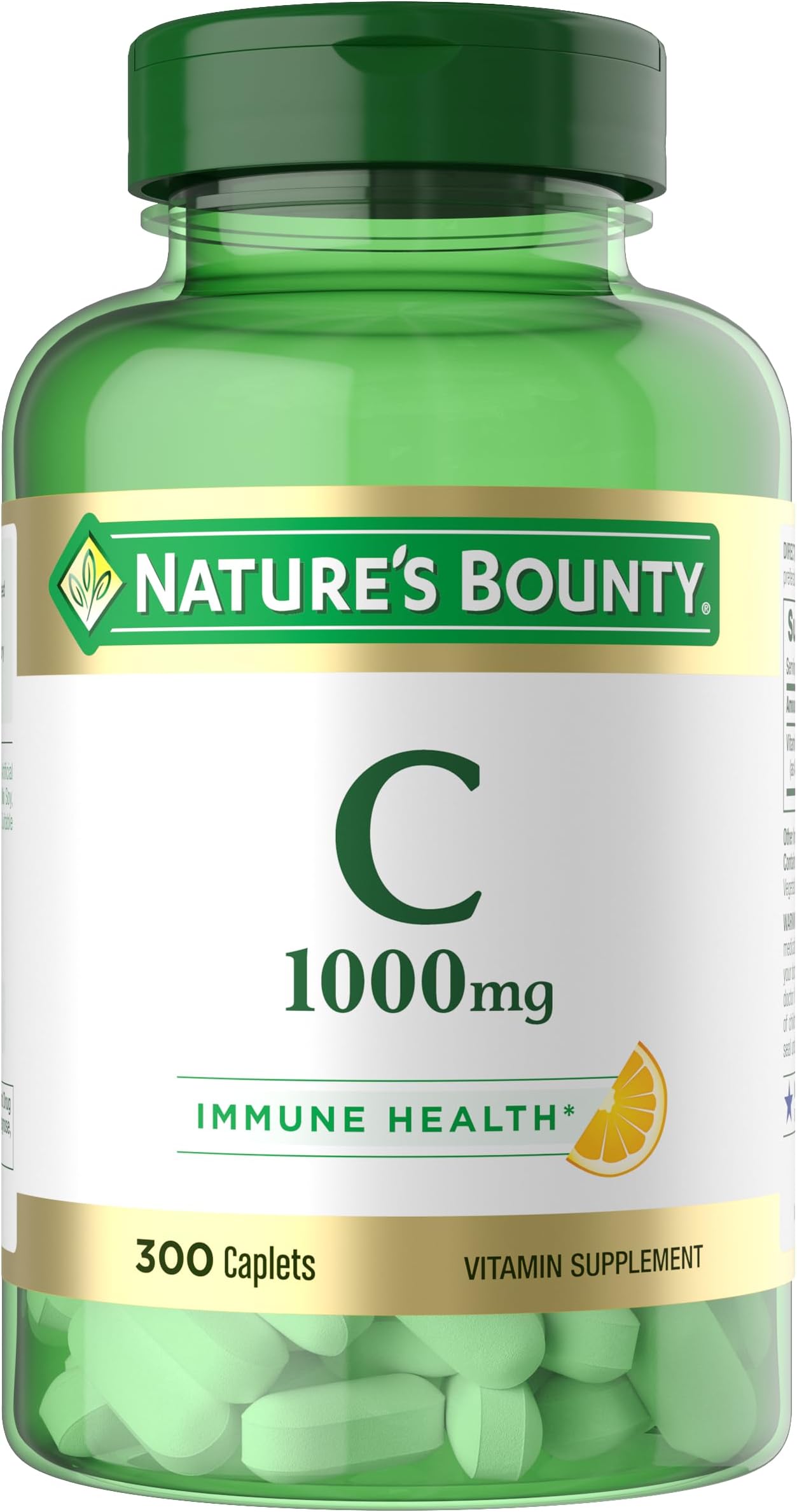 Nature's Bounty Vitamin C 1000mg, 300 Vegetarian Caplets