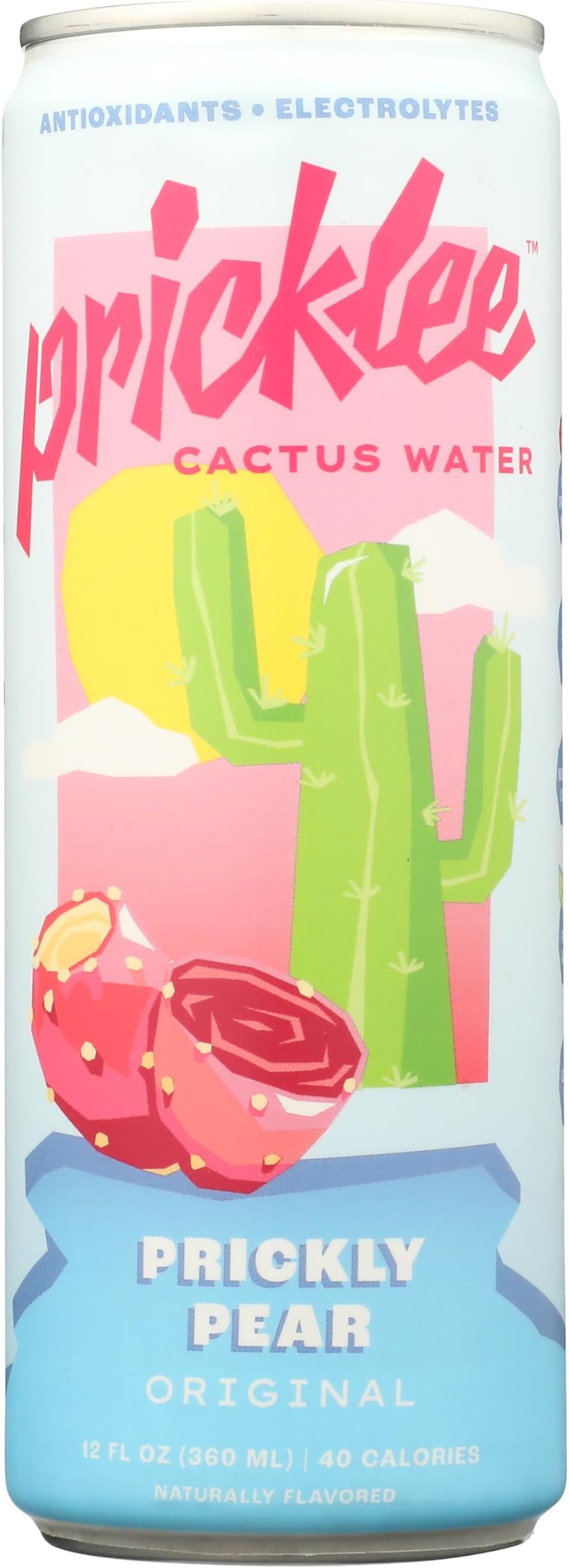 Pricklee Superfruit Water, Prickly Pear (Pack of 12) Non-Carbonated Cactus Water - ONLY 35 Cals + NO Stevia/Caffeine - Natural Hydration with Electrolytes + Antioxidants โ Vegan, Gluten-Free โ Liver Detox, Muscle Recovery (1 Can is 12 oz )Pricklee Prickly Pear Cactus Water - (1 Pack of 12 CAN) - Packed With Antioxidants, Electrolytes, Vitamin C - Natural Sports Drink for Immunity, & Recovery - Non-Sparkling, Low-Sugar, Low-Calorie, No Caffeine