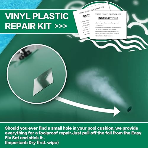 Miniatura 7 de GOOX Almohadas de piscina de 8 x 8 pies para piscinas sobre el suelo, almohada de aire de piscina de invierno para fundas de apoyo, ecualizador de