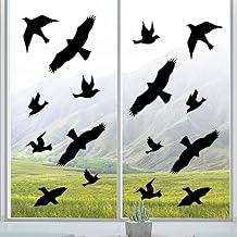 Prolac Bird Strike Window Stickers, Self-Adhesive Bird Silhouettes, Permanent Labels, UV and Weather Resistant, Glossy Black, 2 x DIN A4