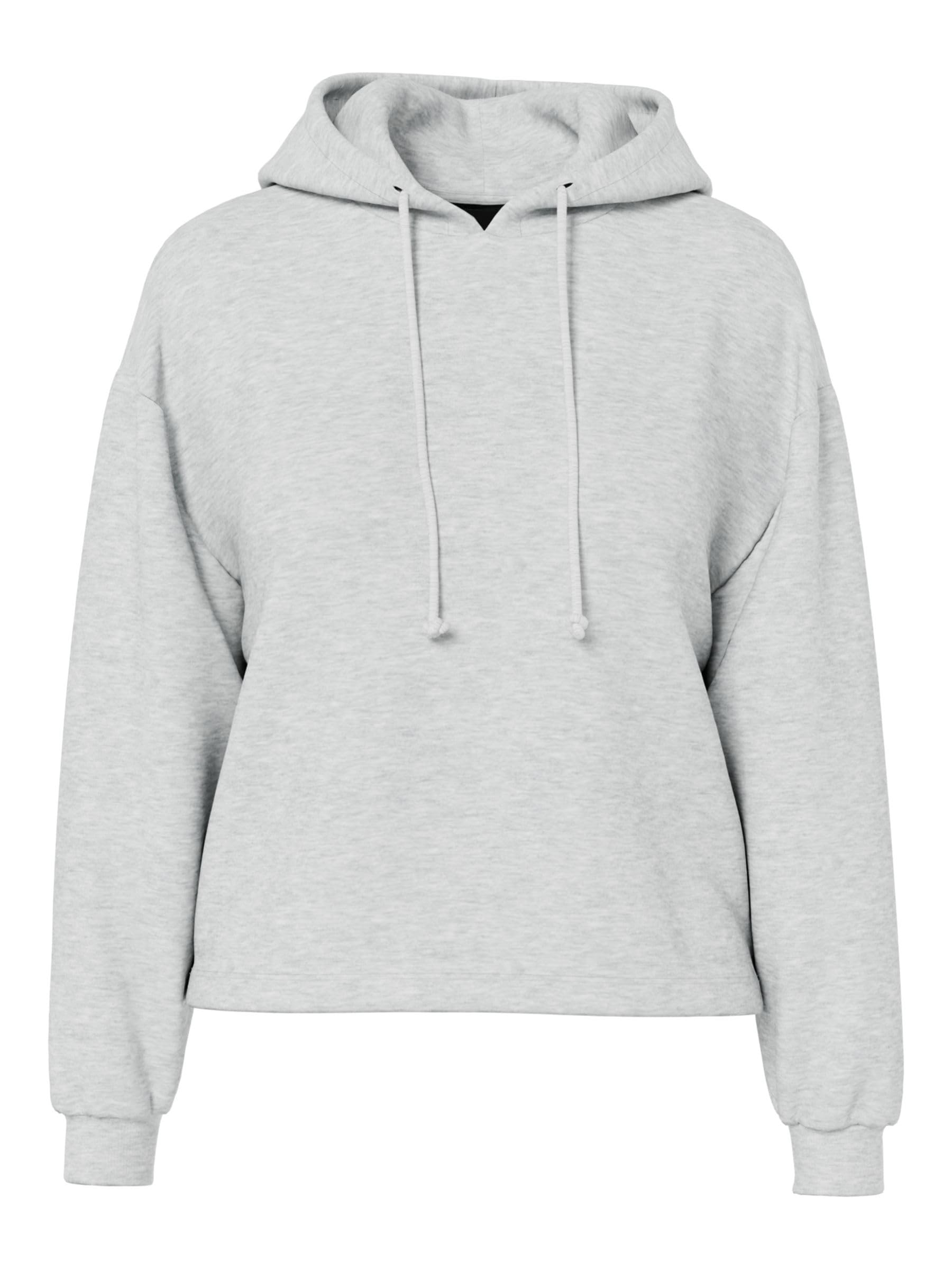Pieces Femme Pcchilli Ls Hoodie Noos BC Sweatshirt Capuche, Gris Clair Chiné, XL EU