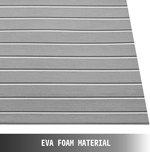 Miniatura 2 de Happybuy Hoja de espuma EVA para cubierta de lancha de teca sintética de 0.236 pulgadas de grosor, antideslizante, autoadhesiva para yates marinos,
