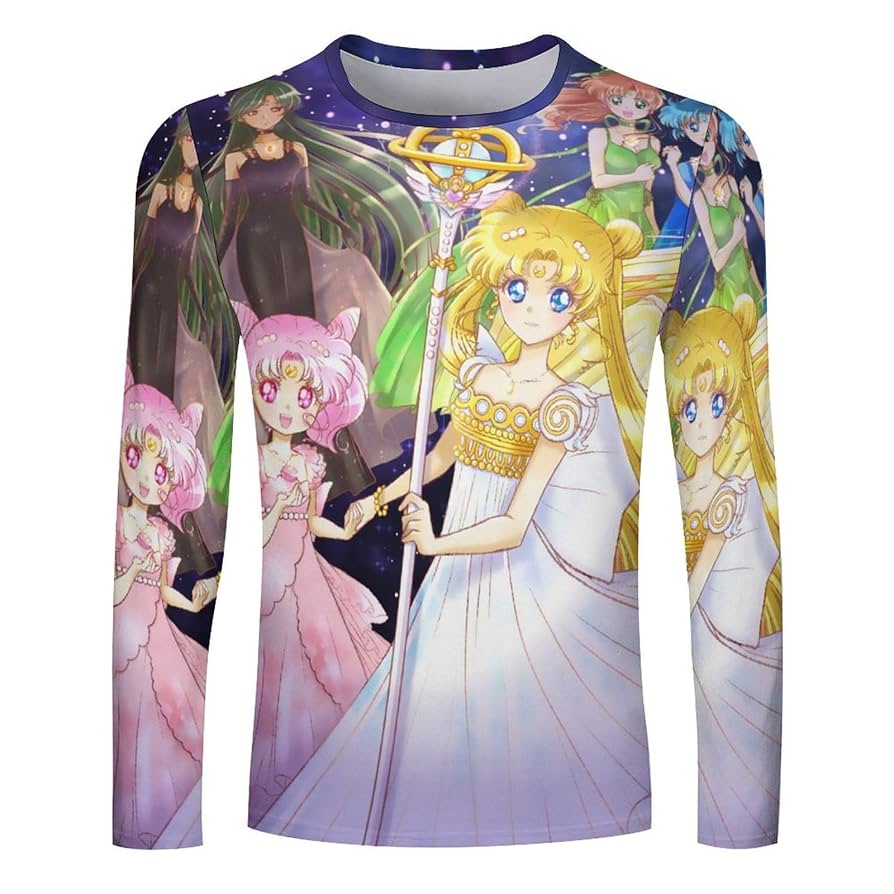 希少  美少女戦士セーラームーン  キャラクタープリント 長袖 Tシャツ ロンT 希少 美少女戦士セーラームーン キャラクタープリント 長袖 T