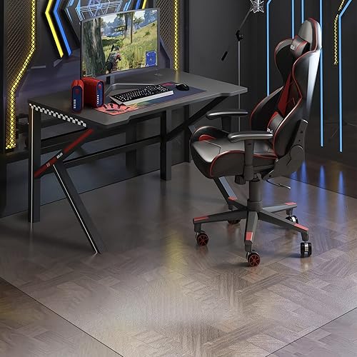 Miniatura 7 de SALLOUS Tapete para silla de 0.08 pulgadas más grueso para suelos duros, tapete de silla de oficina de 36 x 36 pulgadas para suelo de madera dura,