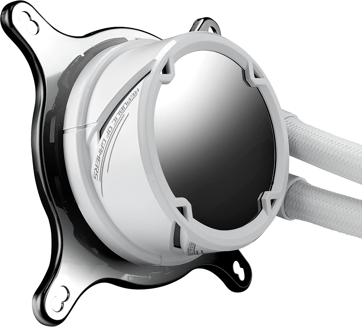 ASUS ROG Strix LC 240 RGB White Edition All-in-one Liquid CPU Cooler with Aura Sync RGB, and Dual ROG 120mm addressable RGB Radiator Fans